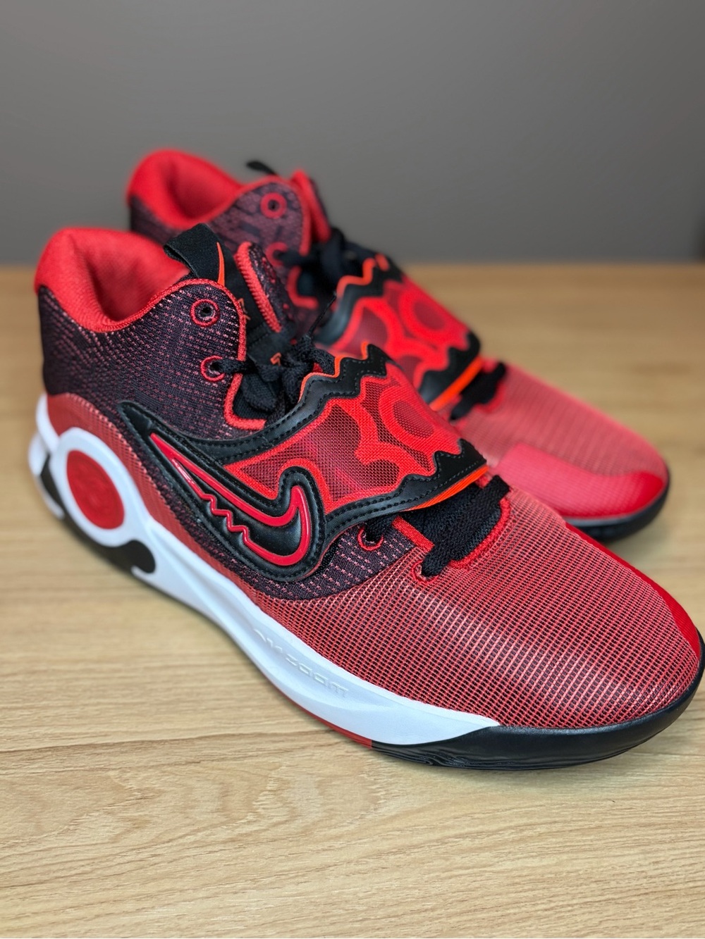 Nike KD Trey 5 X University Red Black Basketball Shoes Mens 13 DD9538-006